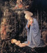 Fra Filippo Lippi The Adoration of the Infant Jesus Sweden oil painting artist